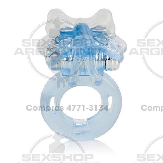 Anillo vibrador con estimulador mini Mariposa